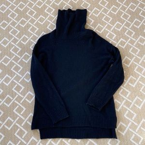 Saks Fifth Avenue Black Cashmere Turtleneck Sweater, size XL